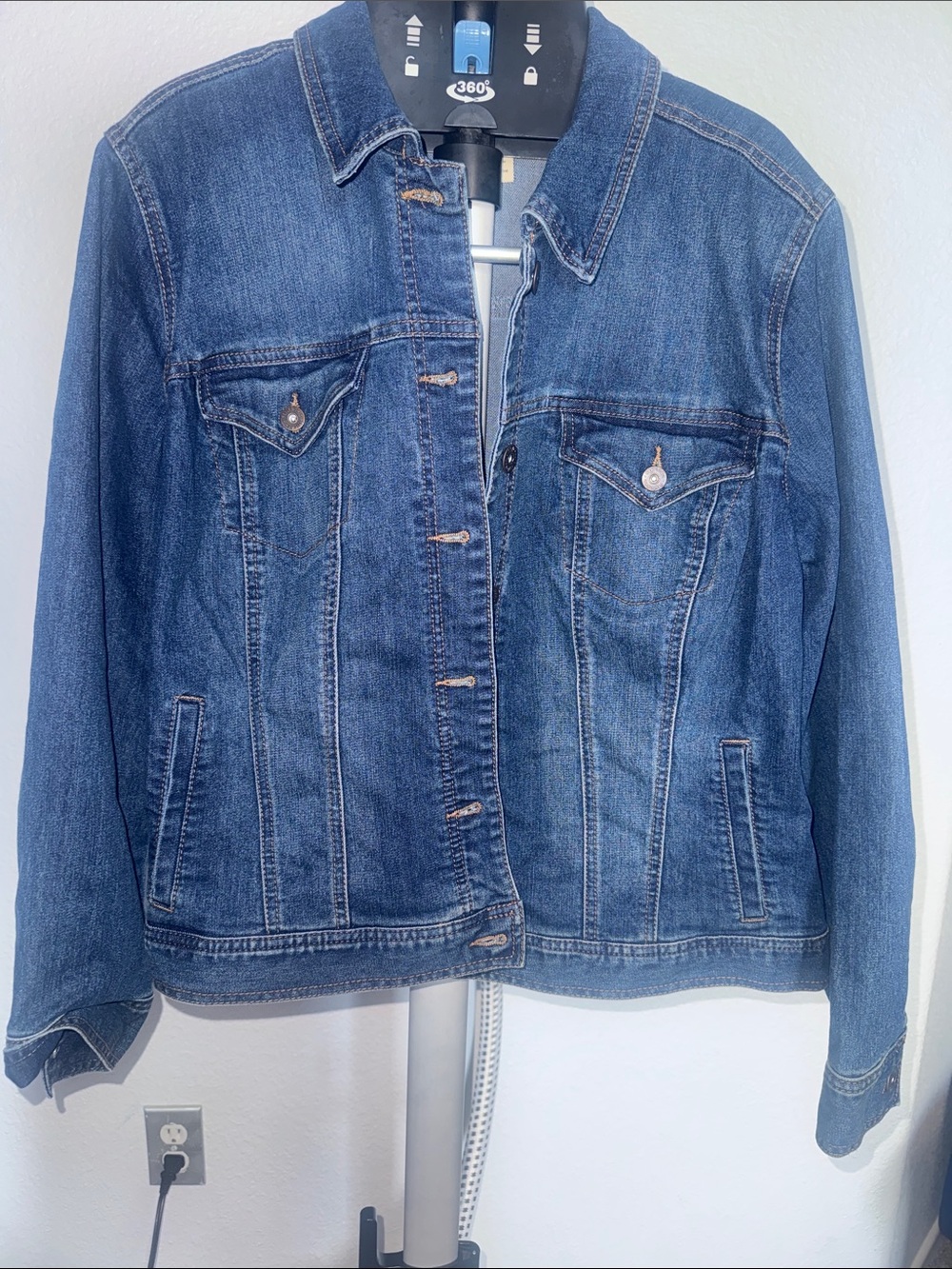 Plus Size Style & Co. Blue Denim Jean Jacket